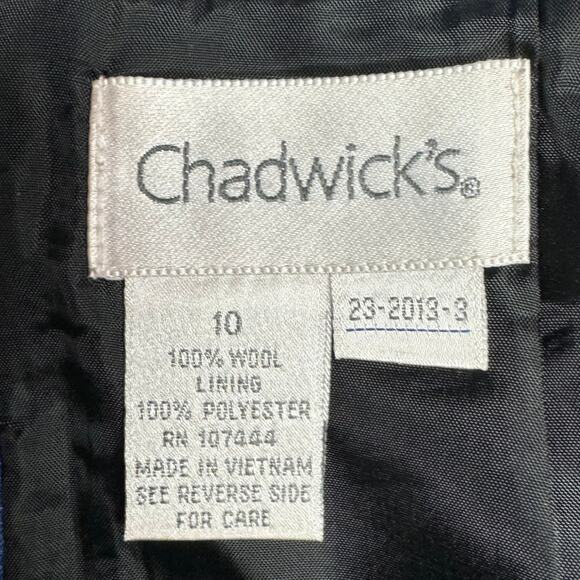 Chadwicks Tartan Wool Plaid Pencil Skirt Size 10 Blue Black Lined Career Office - Picture 7 of 7